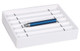 Bracelet Tray Available in White Leatherette or Steel Grey Leatherette   9” W x 7 1/4” D x 1 7/8” H 