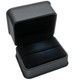 LED Lighted Double Ring Box Features Plush Black Leatherette Exterior - Wedding Ring Set Box