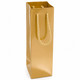 Paper Tote Gift Bag with Gold Glossy Finish and Satin Rope Handles - 20 Pieces per Pack - Choose a Size