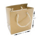 Paper Tote Gift Bag with Gold Glossy Finish and Satin Rope Handles - 20 Pieces per Pack - Choose a Size