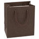 Paper Tote Gift Bag Dark Brown with Satin Rope Handles - 20 Pieces per Pack - Choose a Size