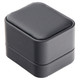 Black Luxury Leatherette Earring, Pendant, Small Necklace Box with Rounded Corners – (RCE3-BK)