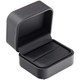 Black Luxury Leatherette Ring Box – Elegant Jewelry Gift Case for Engagement or Wedding Rings (RCR5-BK)