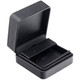 Black Luxury Necklace and Earring Box – Premium Leatherette Jewelry Gift Box for Necklaces, Pendants, and Larger Earrings – (RCE4-BK)