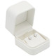 White Luxury Earring and Pendant Box – Soft Touch Jewelry Box for Earrings, Small Necklaces and Pendants -(RCE3-WH)