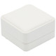 White Luxury Necklace and Earring Box – Soft Touch Jewelry Box for Necklaces,  Pendants and Larger Earrings - (RCE4-WH)