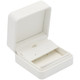 White Luxury Necklace and Earring Box – Soft Touch Jewelry Box for Necklaces,  Pendants and Larger Earrings - (RCE4-WH)