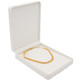 White Luxury Necklace Box – Premium Leatherette Jewelry Box for Chains and Necklaces - (RCN10-WH)