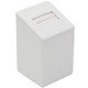 White Faux Leather Ring Display - Jewelry Stand for Showcases - 3 1/4" Height