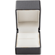 Black Textured Ring Box with Bow and White Leatherette Interior – Luxury Gift Packaging for Rings - (JFR3-Color)
