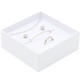 All-In-One Jewelry Gift Box for Necklace, Pendant, Earrings and Ring - White Paper Box with Velvet Interior - 12 Pieces Per Pack