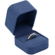 Matte Blue Luxury Ring Box – Soft Touch Microfiber Jewelry Box for Engagement and Wedding Rings - (RCR3-BL)
