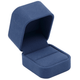 Matte Blue Luxury Ring Box – Soft Touch Microfiber Jewelry Box for Engagement and Wedding Rings - (RCR3-BL)
