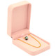 Blush Pink Luxury Necklace and Pendant Box – Soft Touch Jewelry Box with Reversible Insert and Pendant Hook - (RCE9-PK)