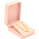 Blush Pink Luxury Necklace and Pendant Box – Soft Touch Jewelry Box with Reversible Insert and Pendant Hook - (RCE9-PK)