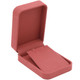 Dusty Red Rose Luxury Necklace and Pendant Box – Soft Touch Jewelry Box with Reversible Insert and Pendant Hook - (RCE9-RD)