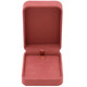 Dusty Red Rose Luxury Necklace and Pendant Box – Soft Touch Jewelry Box with Reversible Insert and Pendant Hook - (RCE9-RD)