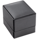 Black Textured Earring Jewelry Box with Ribbon Packer – Elegant Retail Display Box (JFE3-BK)