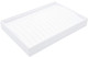 White Faux Leather Tennis Bracelet Display Tray – Holds 14 Bracelets | Stackable Jewelry Showcase Tray