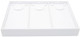 White Faux Leather Necklace & Chain Display Tray – 3 Section Stackable Jewelry Showcase Tray