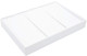 White Faux Leather Small Chain Display Tray – 3 Section Stackable Jewelry Showcase Tray
