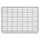 White Faux Leather Ring Display Tray – Holds 35 Rings | Stackable Jewelry Showcase Tray