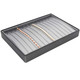 Steel Grey & Black Tennis Bracelet Display Tray – Holds 14 Bracelets | Stackable Jewelry Showcase Tray