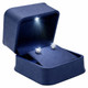 LED Lighted Blue Faux Leather Earring Box with Removable Insert & White Outer Packer – Wholesale Jewelry Packaging