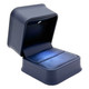 LED Lighted Blue Faux Leather Ring Box with Cushion Slot & White Outer Packer – Wholesale Jewelry Packaging