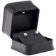 LED Lighted Black Faux Leather Earring Jewelry Box – Illuminated Stud Earring Presentation Box with Black Outer Packer