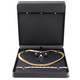 LED Lighted Black Faux Leather Necklace Combination Jewelry Box – Illuminated Jewelry Set Presentation Box with Black Outer Packer