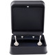 LED Lighted Black Faux Leather Pendant & Earring Jewelry Box – Illuminated Necklace and Earring Set Presentation Box with Black Outer Packer