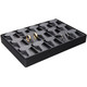 Steel Grey and Black Faux Leather Earring Display Tray – 15 Pair T-Bar Style Stackable Jewelry Showcase for Hoop and Dangle Earrings