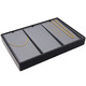 Steel Grey and Black Faux Leather Necklace Chain Display Tray – 3 Section Stackable Jewelry Showcase for Chains & Necklaces