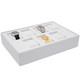 White Faux Leather Watch Display Tray – 8 Slot Stackable Jewelry Showcase with Removable Cushions