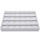 White Faux Leather Earring Display Tray – Holds 24 Pairs with Removable Earring Cards, Stackable Jewelry Showcase