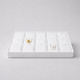 White Faux Leather Pendant Display Tray – 15 Slot with Removable Pads, Stackable Jewelry Showcase for Charms & Necklaces