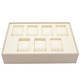 Luna Paradiso Faux Leather Watch Display Tray – 8 Slot Stackable Jewelry Showcase with Removable Cushions