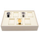Luna Paradiso Faux Leather Watch Display Tray – 8 Slot Stackable Jewelry Showcase with Removable Cushions