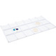 18-Compartment Jewelry Display Pad Insert – White Faux Leather Tray Insert for Coins, Gemstones & Loose Items