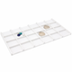 24-Compartment Jewelry Display Pad Insert – White Faux Leather Tray Insert for Coins, Gemstones & Loose Items
