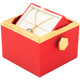 Rotating Rose Jewelry Box Gift Set with Velvet Insert, Outer Box & Matching Tote Bag