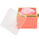 Pink Rotating Rose Jewelry Box Gift Set with Velvet Insert, Outer Box & Matching Tote Bag