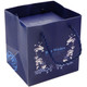 Blue Rotating Rose Jewelry Box Gift Set with Velvet Insert, Outer Box & Matching Tote Bag