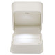 Luna Lux Pearl White LED Ring Box with Cushioned Insert
