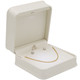 Luna Lux Pearl White LED Earring & Small Necklace Box with Reversible Insert