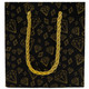 Black & Gold Diamond Print Paper Jewelry Gift Bags with Rope Handles – 5 Sizes - 20pcs Per Pack