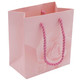 Pink Rose Print Paper Jewelry Gift Bags with Rope Handles – 5 Sizes - 20pcs Per Pack