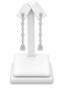 White Faux Leather Single-Pair Earring Display Stand (F35-22-W)