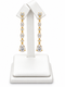 White Faux Leather Single-Pair Earring Display Stand (F35-22-W)